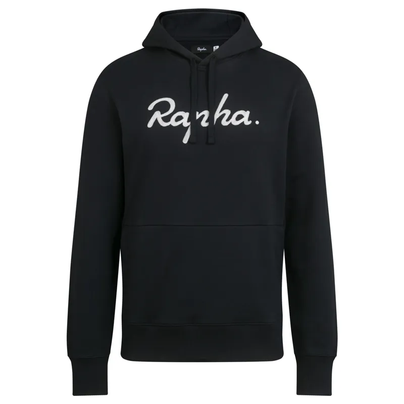 Rapha Logo Pullover Hoodie Black/White